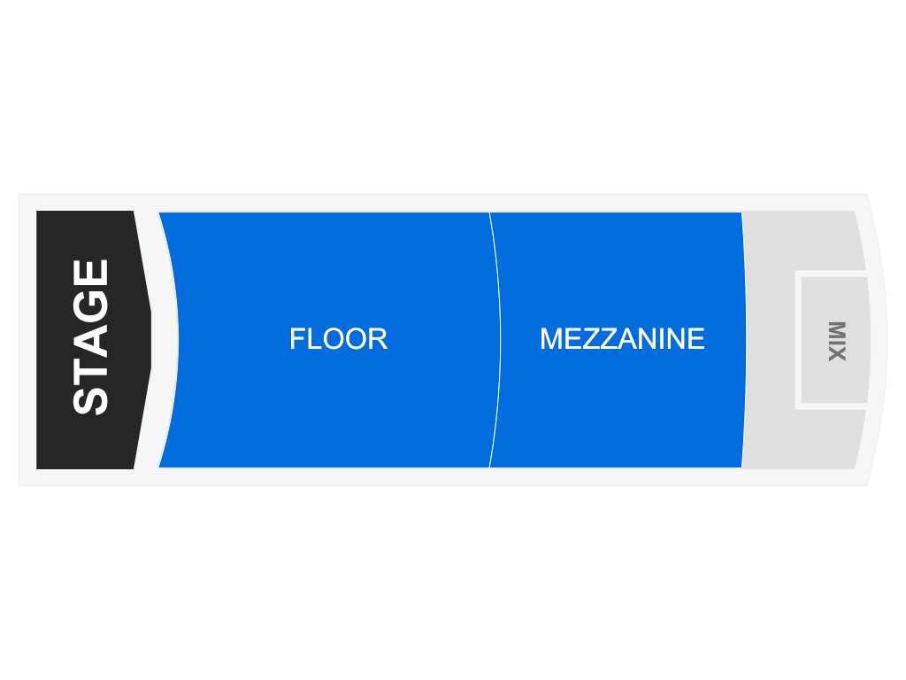 Venue seating chart for Shrek for reference only