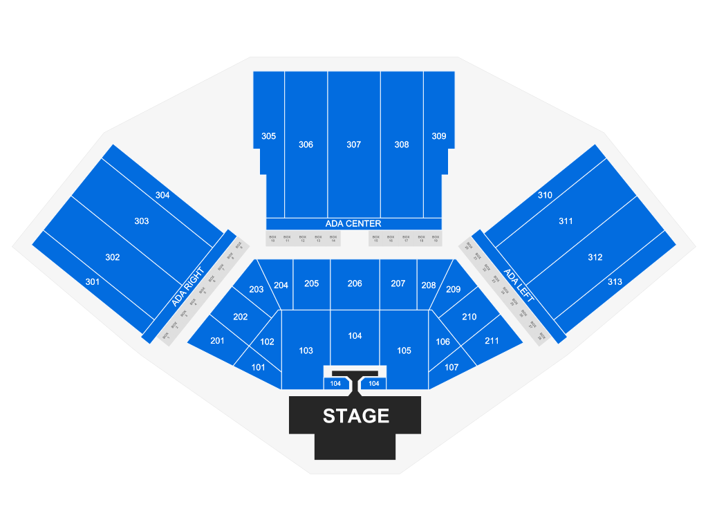 Venue seating chart for Mötley Crüe for reference only