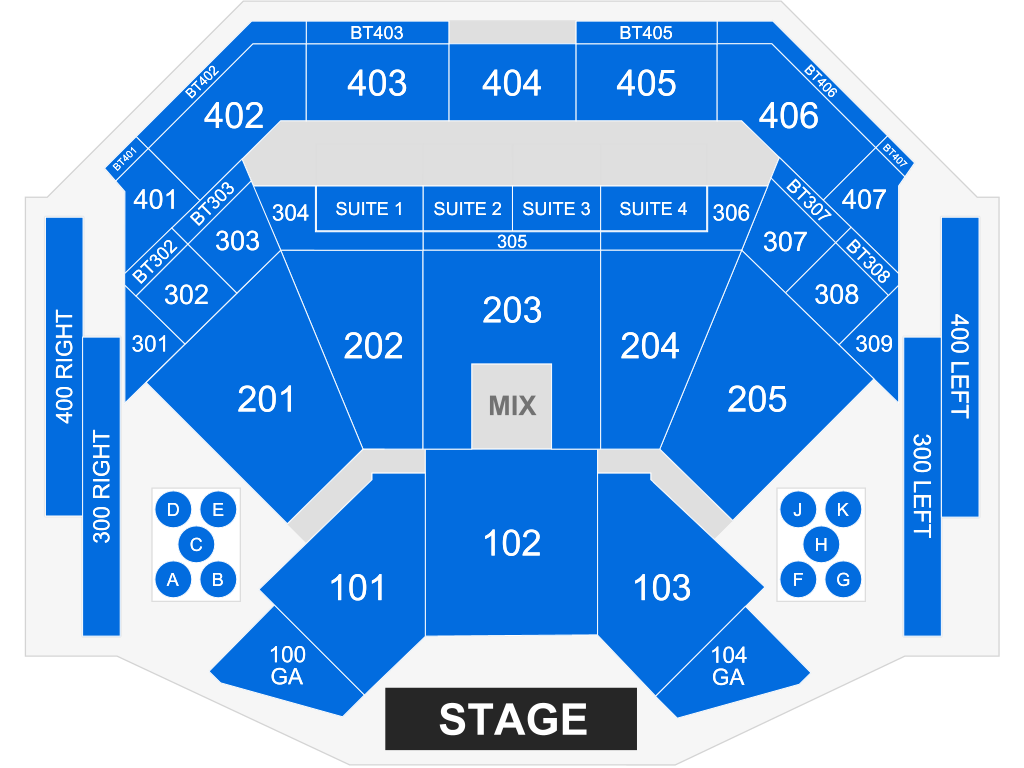 Venue seating chart for Joe Bonamassa for reference only