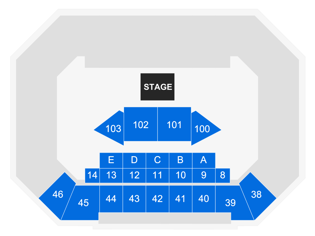 Venue seating chart for Mannheim Steamroller Christmas for reference only