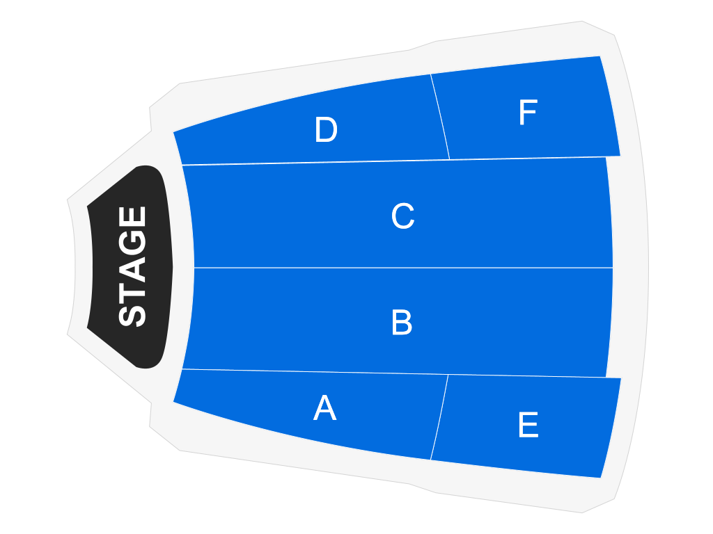 Venue seating chart for El Paso Ballet Theatre - The Nutcracker for reference only
