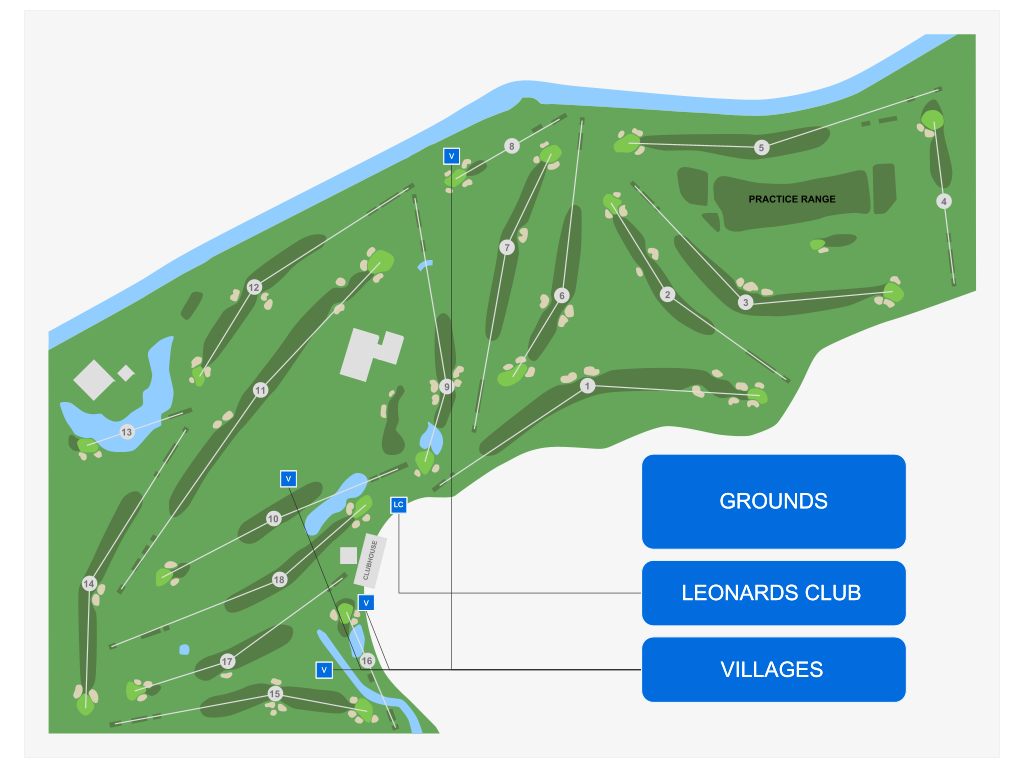 Venue seating chart for Charles Schwab Challenge for reference only