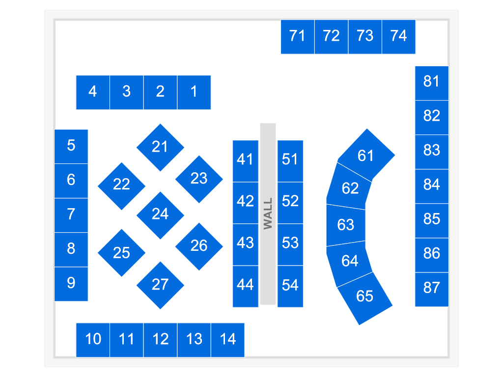 Venue seating chart for Alex Guarnaschelli for reference only