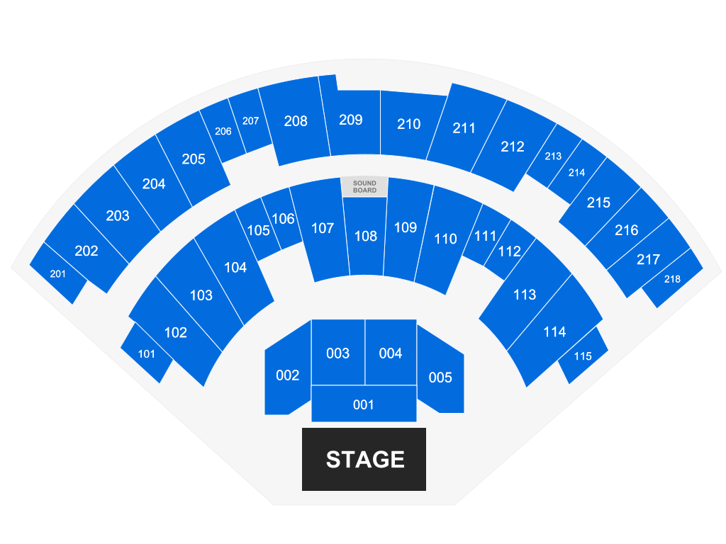 Venue seating chart for Felipe Pelaez for reference only