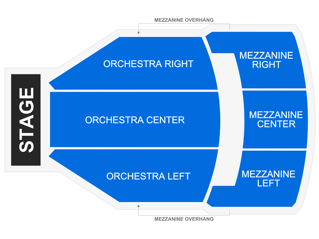Venue seating chart for Sarah Millican for reference only