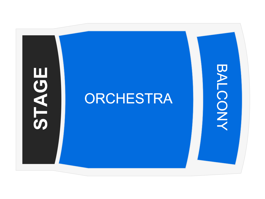 Venue seating chart for Wheeland Brothers for reference only