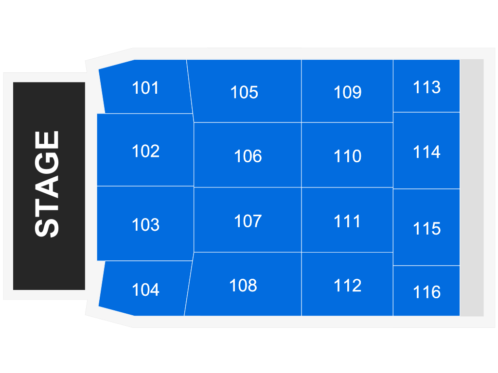 Venue seating chart for Queen Tribute for reference only