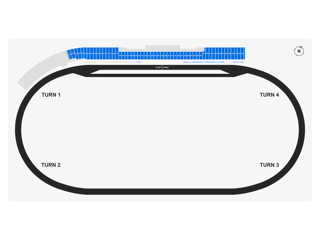 Venue seating chart for NASCAR Craftsman Truck Series for reference only
