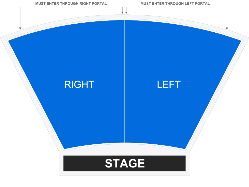 Venue seating chart for Tampa City Ballet for reference only