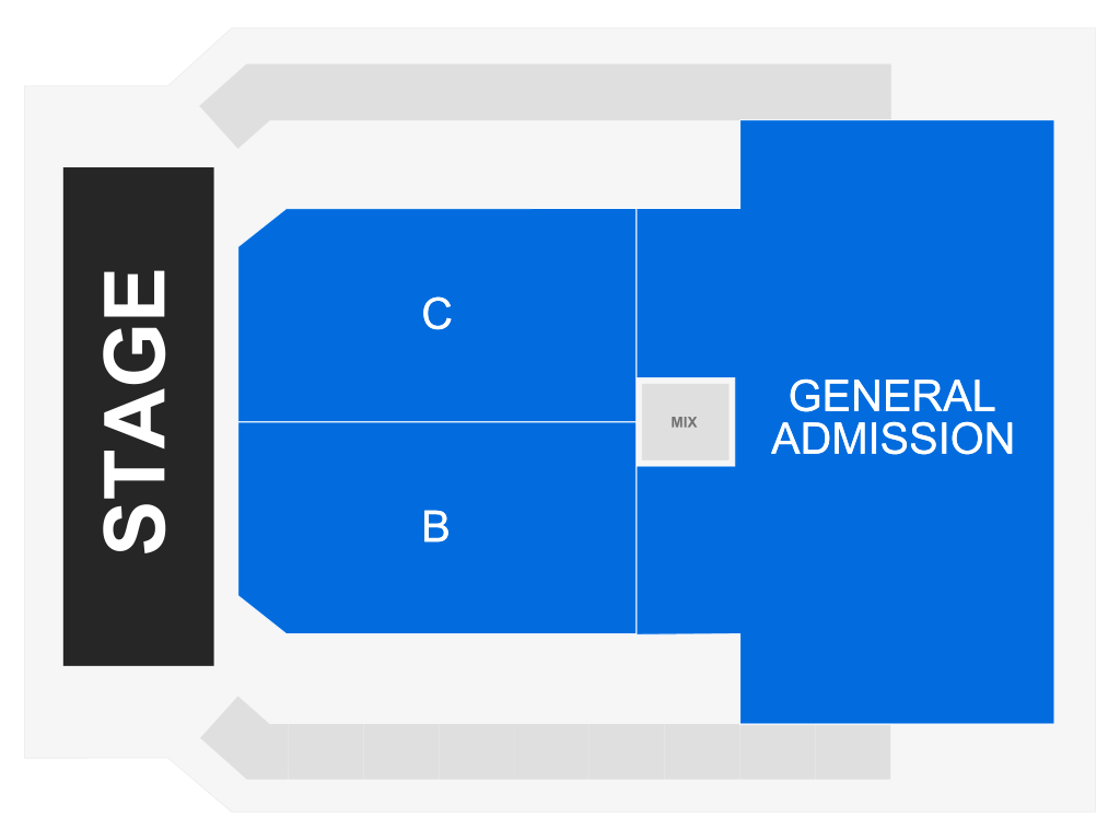 Venue seating chart for The International Beatles on the Beach Festival for reference only