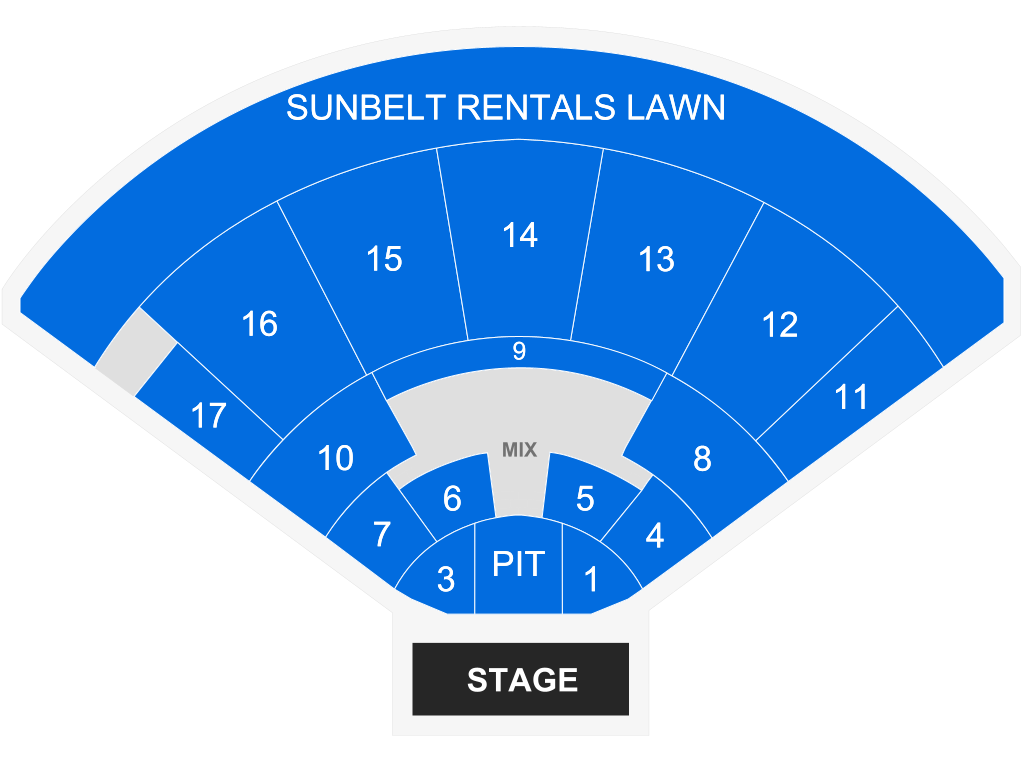 Venue seating chart for Evanescence for reference only