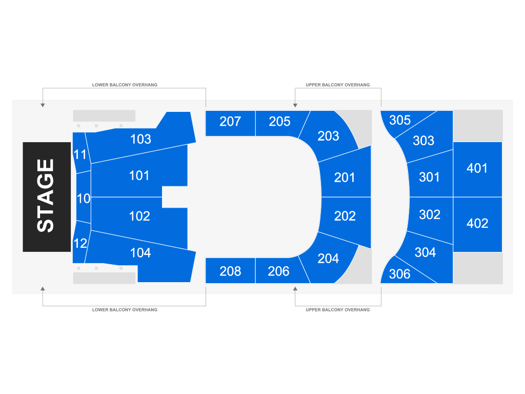 Venue seating chart for Sarah Millican for reference only
