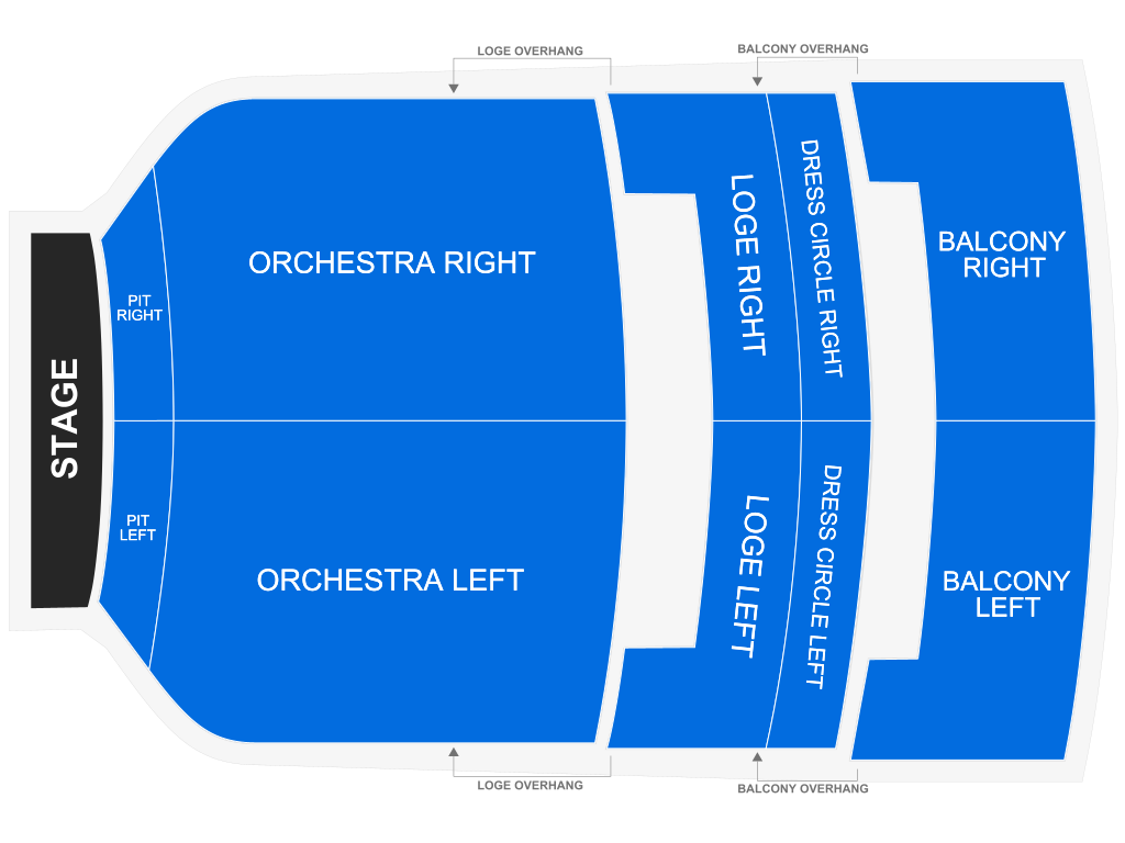 Venue seating chart for Lady A for reference only