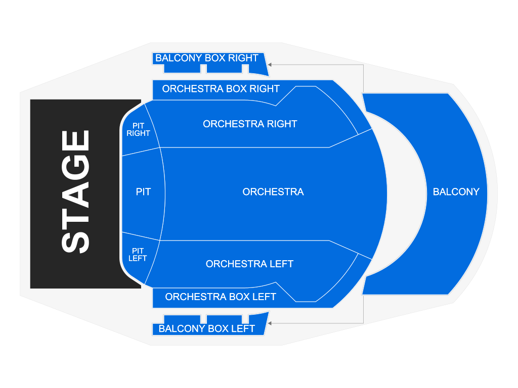 Venue seating chart for North Atlanta Dance Theatre for reference only