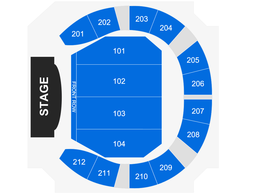 Venue seating chart for Gary Allan for reference only