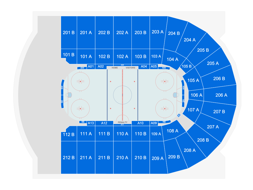 Venue seating chart for Columbus River Dragons for reference only