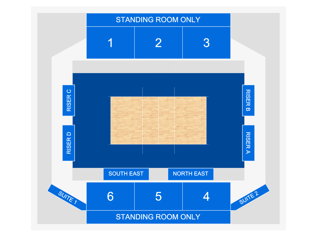 Venue seating chart for LOVB Atlanta Volleyball for reference only