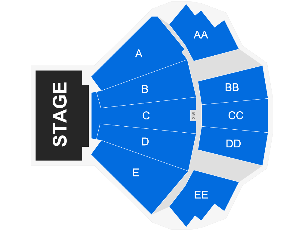 Venue seating chart for John Legend for reference only
