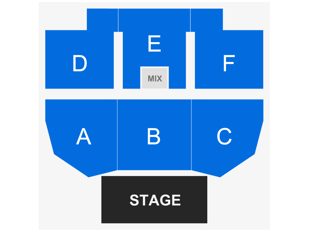 Venue seating chart for Wheel of Fortune for reference only