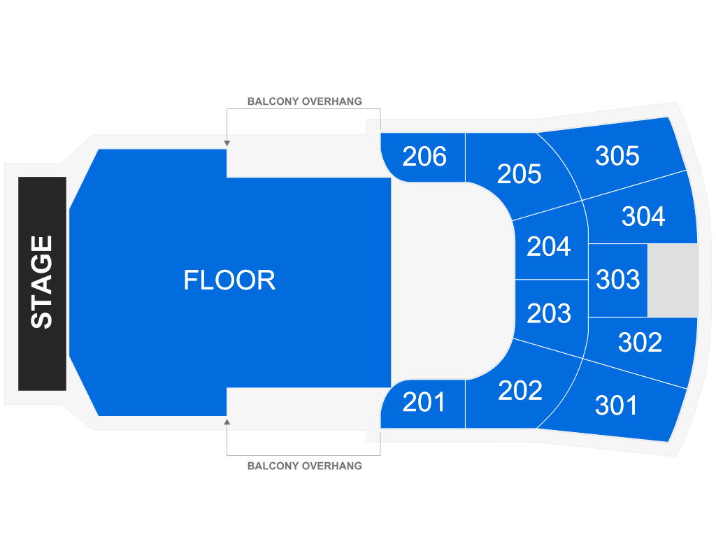 Venue seating chart for OsamaSon for reference only