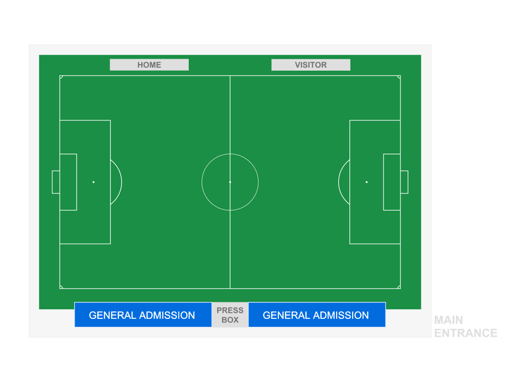 Venue seating chart for Seattle University Redhawks Mens Soccer for reference only