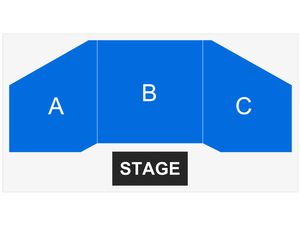 Venue seating chart for Terry Fator for reference only