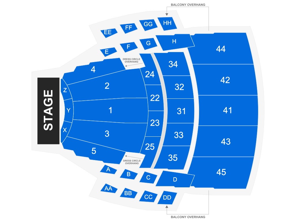 Venue seating chart for Perfume De Gardenia for reference only