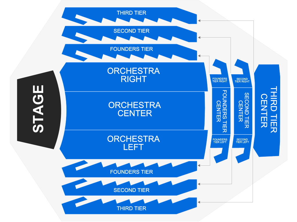 Venue seating chart for Cameron Crowe for reference only