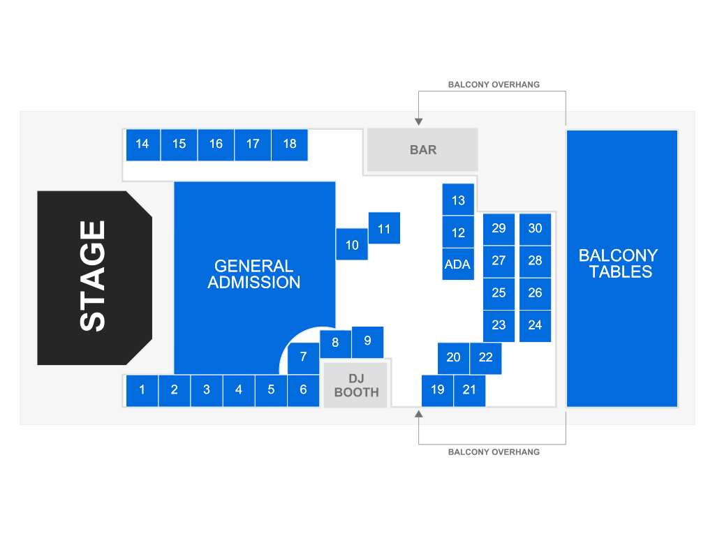 Venue seating chart for Jimmie Allen for reference only
