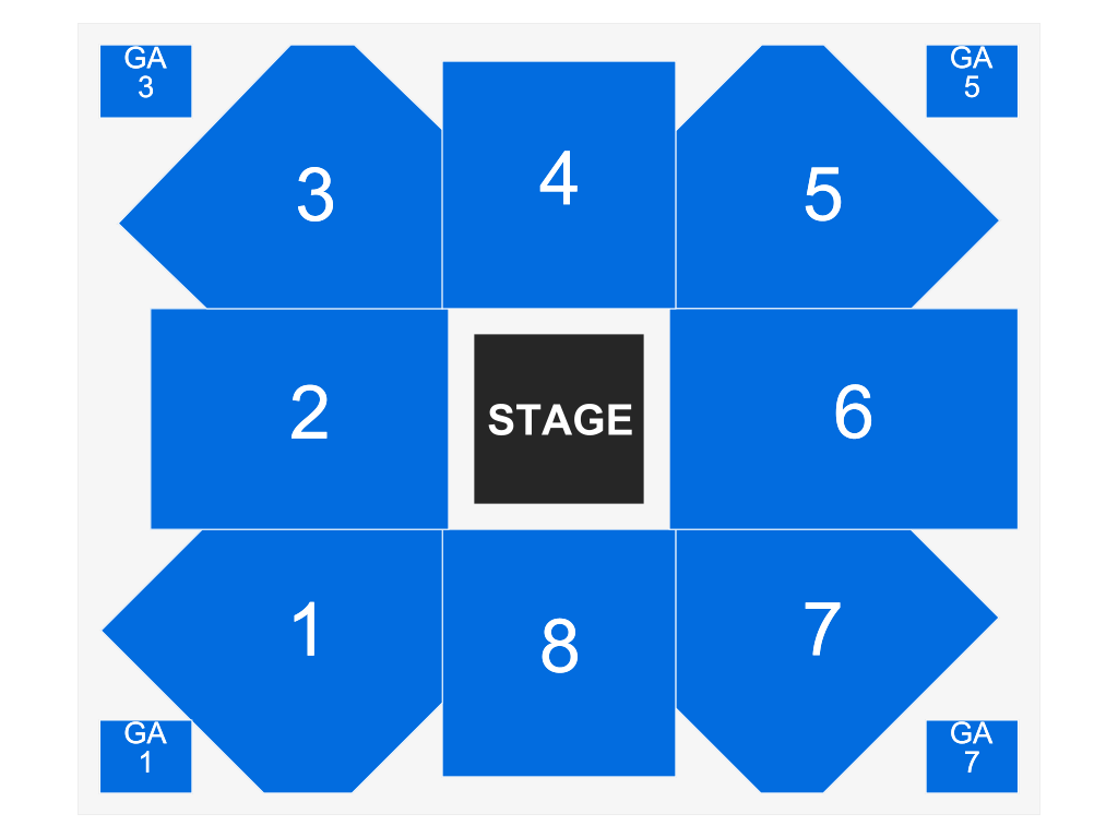 Venue seating chart for WFC - World Fighting Championship for reference only