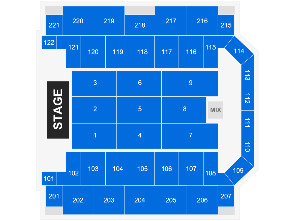 Venue seating chart for Matt Rife for reference only