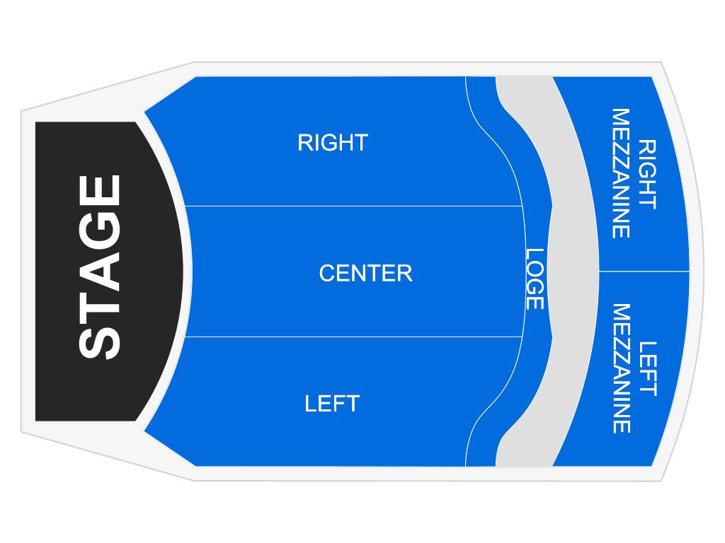 Venue seating chart for Puget Sound Revels for reference only