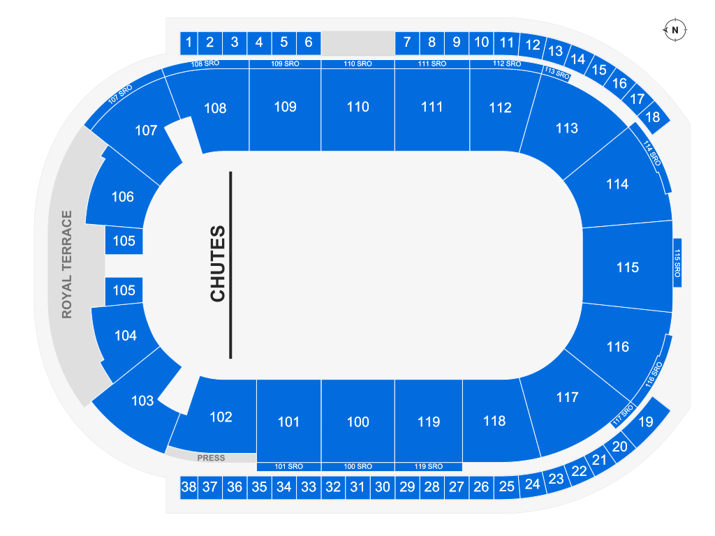 Venue seating chart for Royal Winter Fair Horse Show for reference only