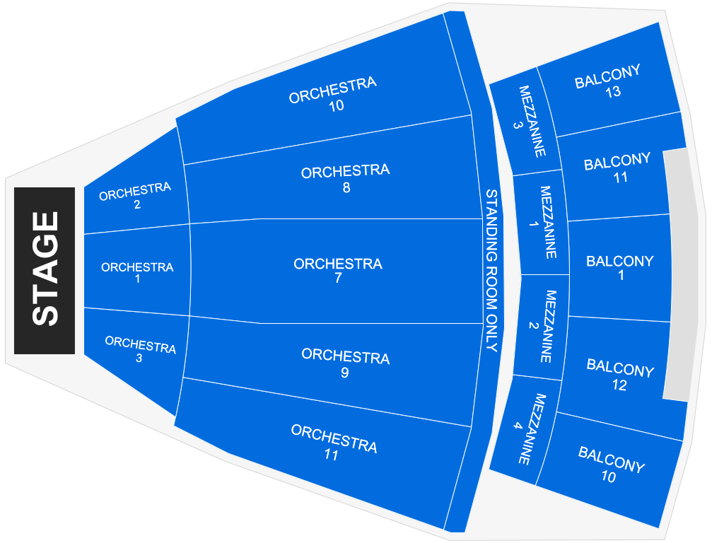 Venue seating chart for Neil deGrasse Tyson for reference only
