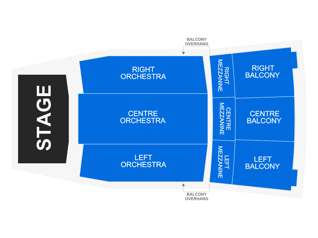 Venue seating chart for Mike Rita for reference only