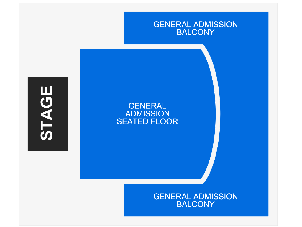 Venue seating chart for Eydis Evensen for reference only