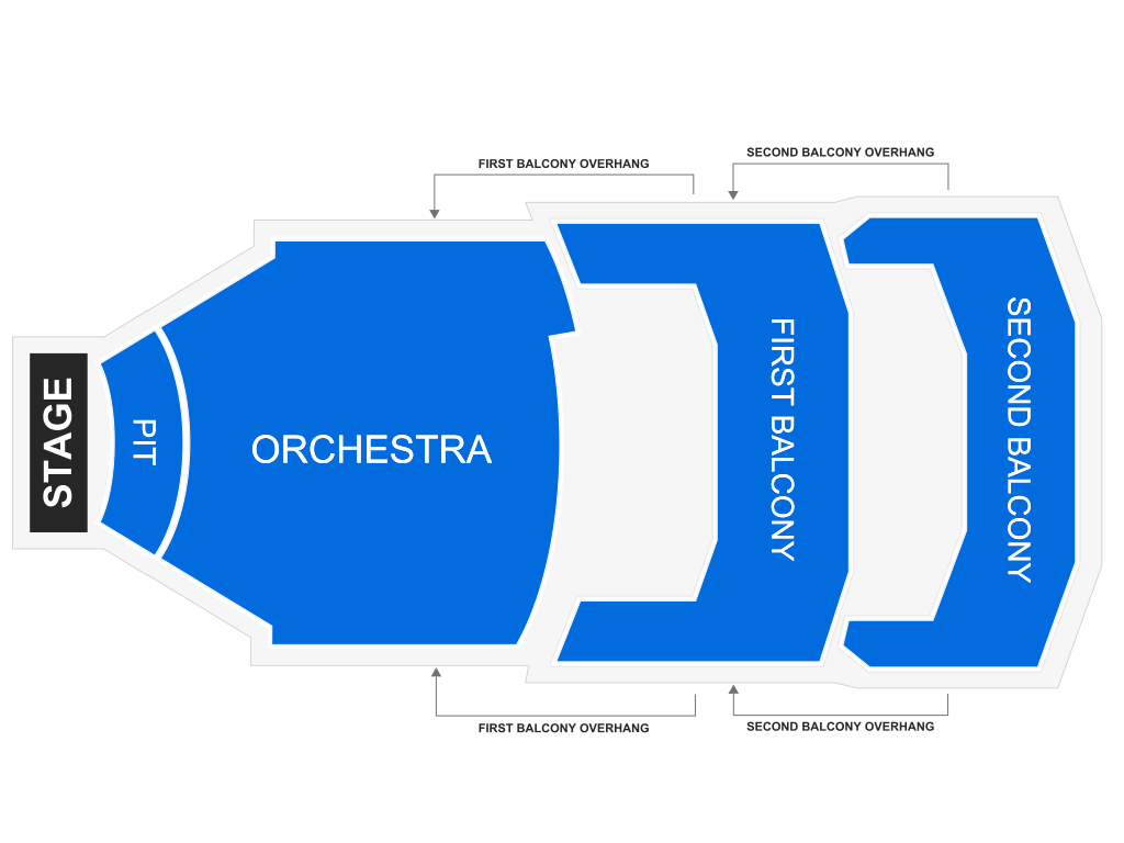 Venue seating chart for Blue Rodeo for reference only