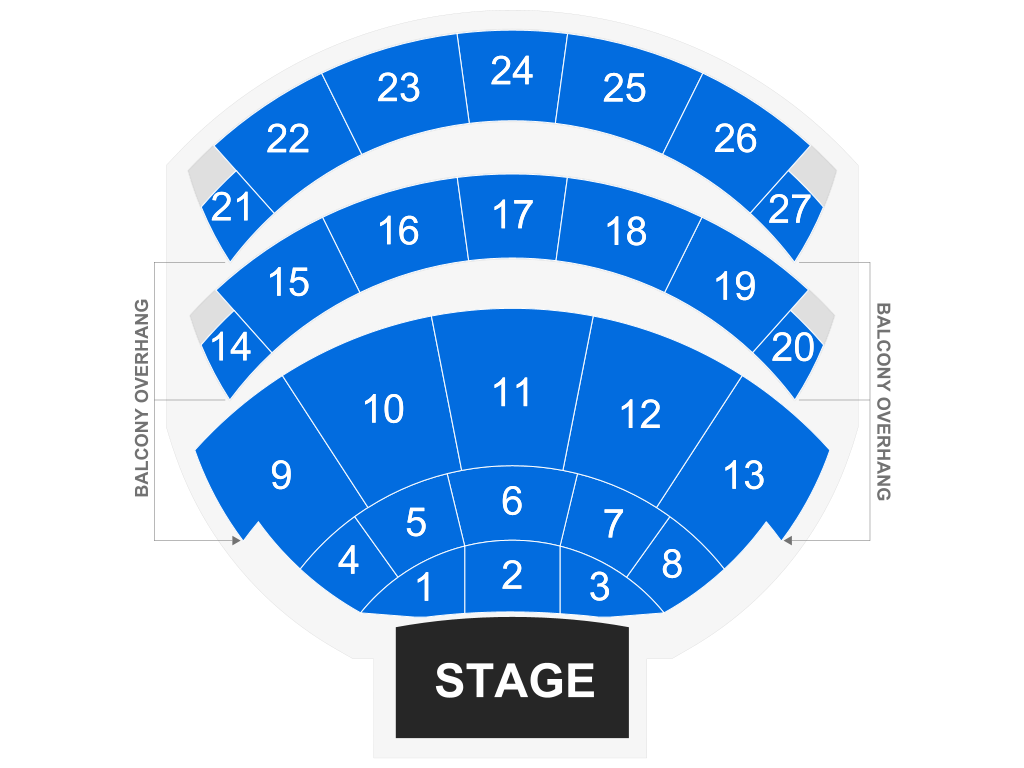 Venue seating chart for Johnny Reid for reference only