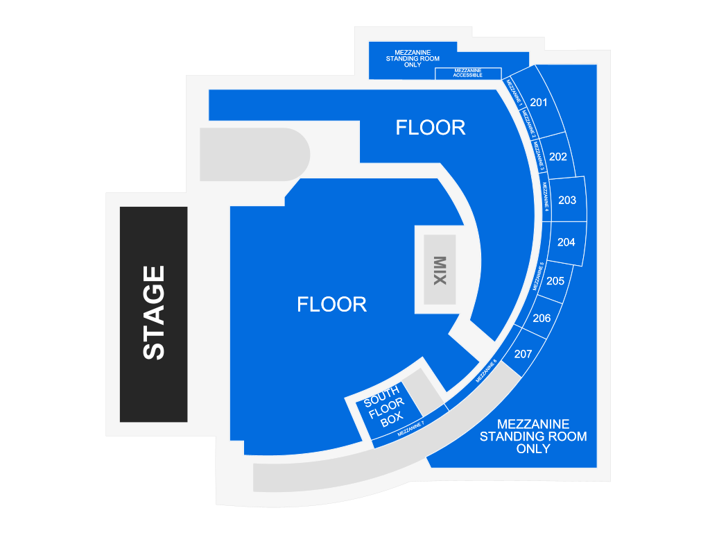 Venue seating chart for The Strumbellas for reference only