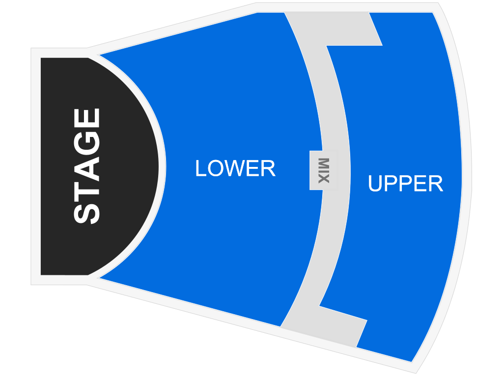Venue seating chart for When Brothers Speak for reference only