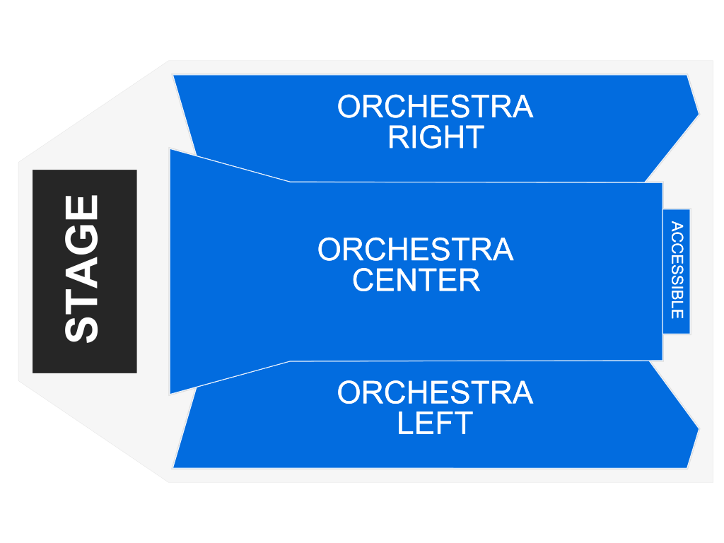 Venue seating chart for Bruce McCulloch for reference only