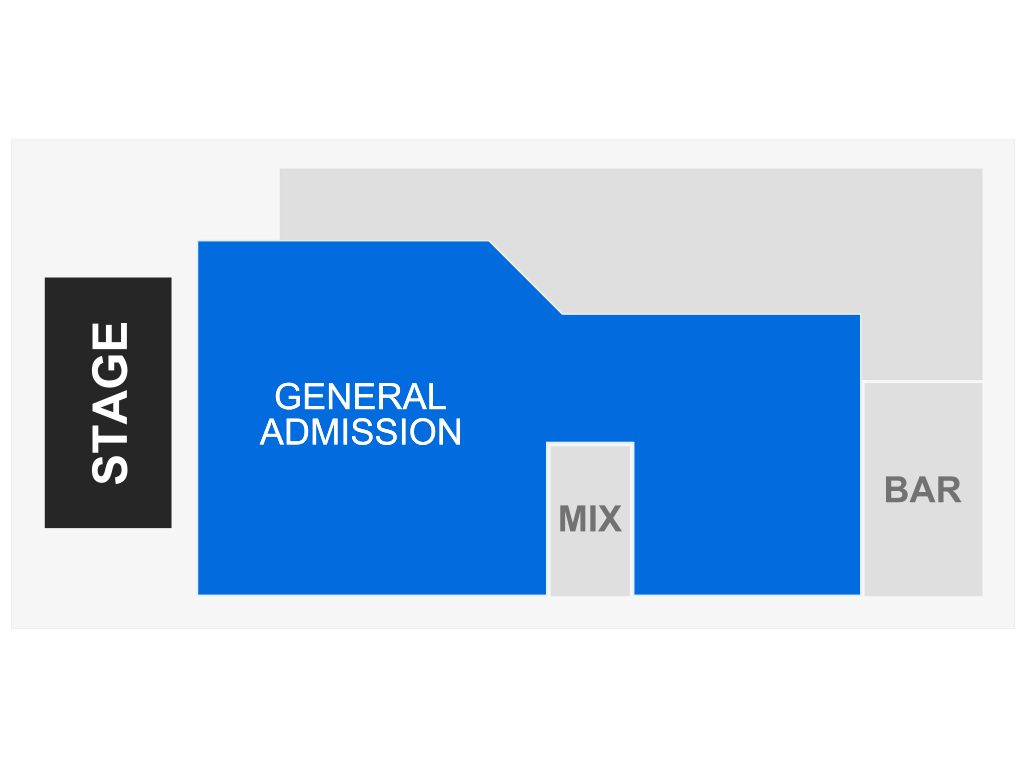 Venue seating chart for Baby Nova for reference only