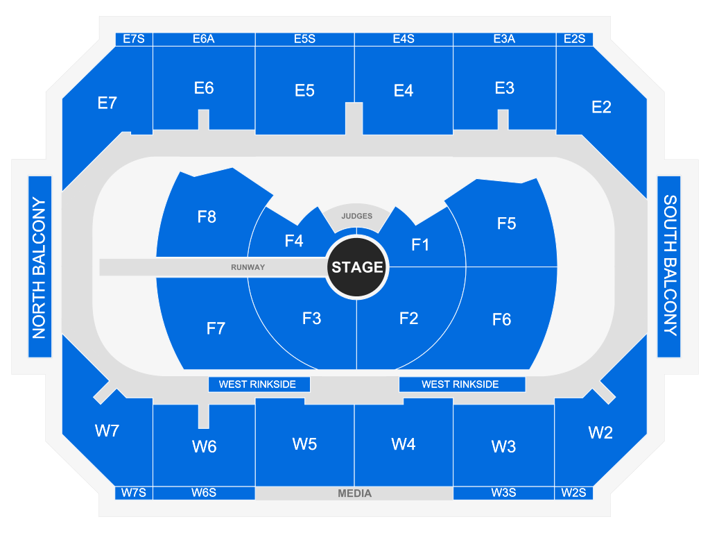Venue seating chart for Red Bull BC One World Final for reference only