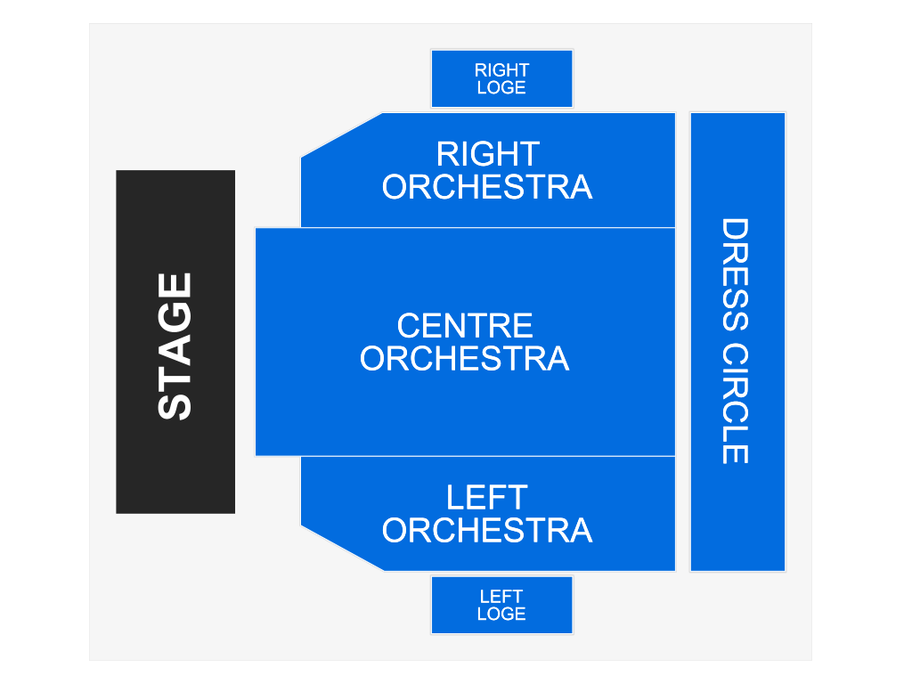 Venue seating chart for Bollywood Dance School Canada for reference only
