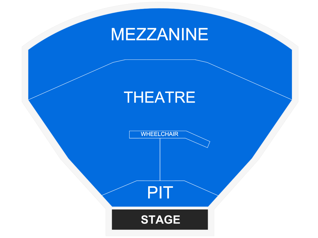 Venue seating chart for James Barker Band for reference only