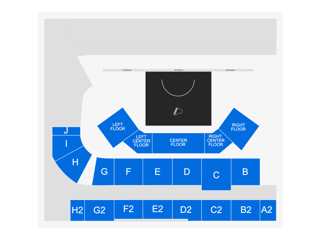 Venue seating chart for Singing Christmas Tree for reference only