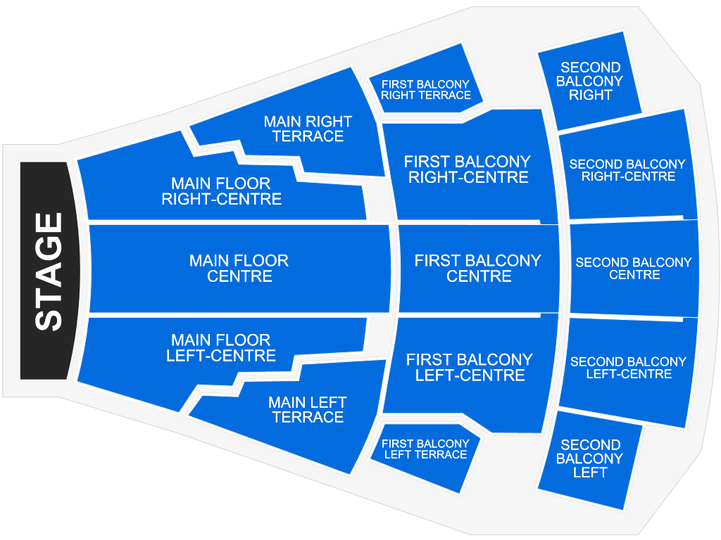 Venue seating chart for MJ (Touring) for reference only