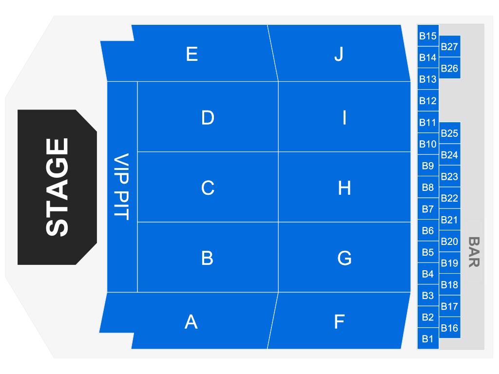 Venue seating chart for Desire - International U2 Tribute for reference only