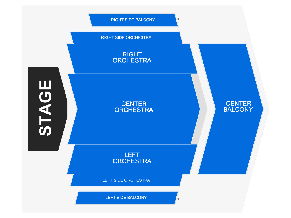 Venue seating chart for The Debaters for reference only