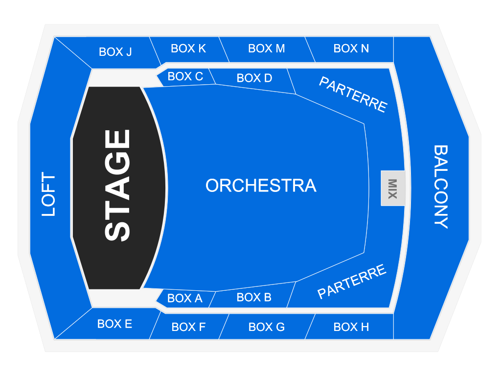 Venue seating chart for Kurtis Conner for reference only